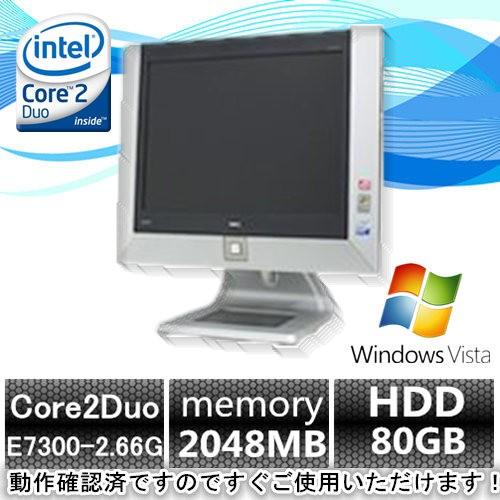 中古パソコン 超激安高性能/17型液晶一体型(Windows VISTA) NEC一体型PC MF-6 Core2Duo E7300 2.66G/2G/80GB/DVD-ROM/17インチ(EC) (DP1626-SIN)中古パソコン｜touhou-shop