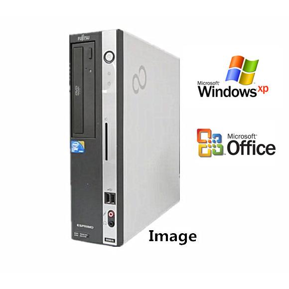 ポイント10倍 中古パソコン Microsoft Office Personal 2007付属 Windows XP Pro 富士通 ESPRIMO Dシリーズ Core2Duo/メモリ4GB/新品SSD120GB/DVD-ROM｜touhou-shop