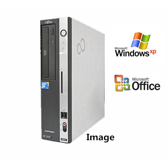 ポイント10倍 中古パソコン Microsoft Office Personal 2007付属 Windows XP Pro 富士通 ESPRIMO Dシリーズ Core2Duo/メモリ4GB/新品SSD960GB/DVD-ROM｜touhou-shop