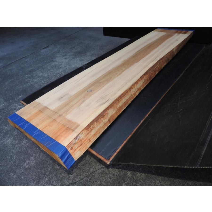 桧板 460〜470×80×2100mm ひのき板一枚板 原板 国産 両耳付き 上小無地 