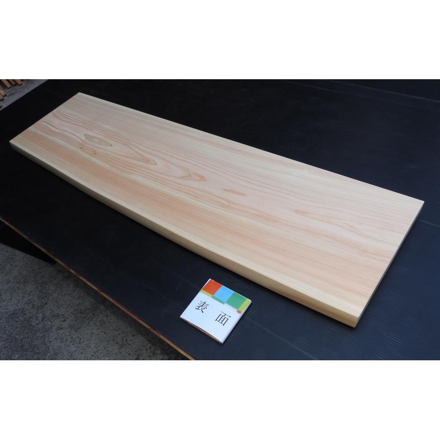 桧板 295〜315×27×1150mm 送料無料 一枚板 片耳付き 国産 上小 棚板 