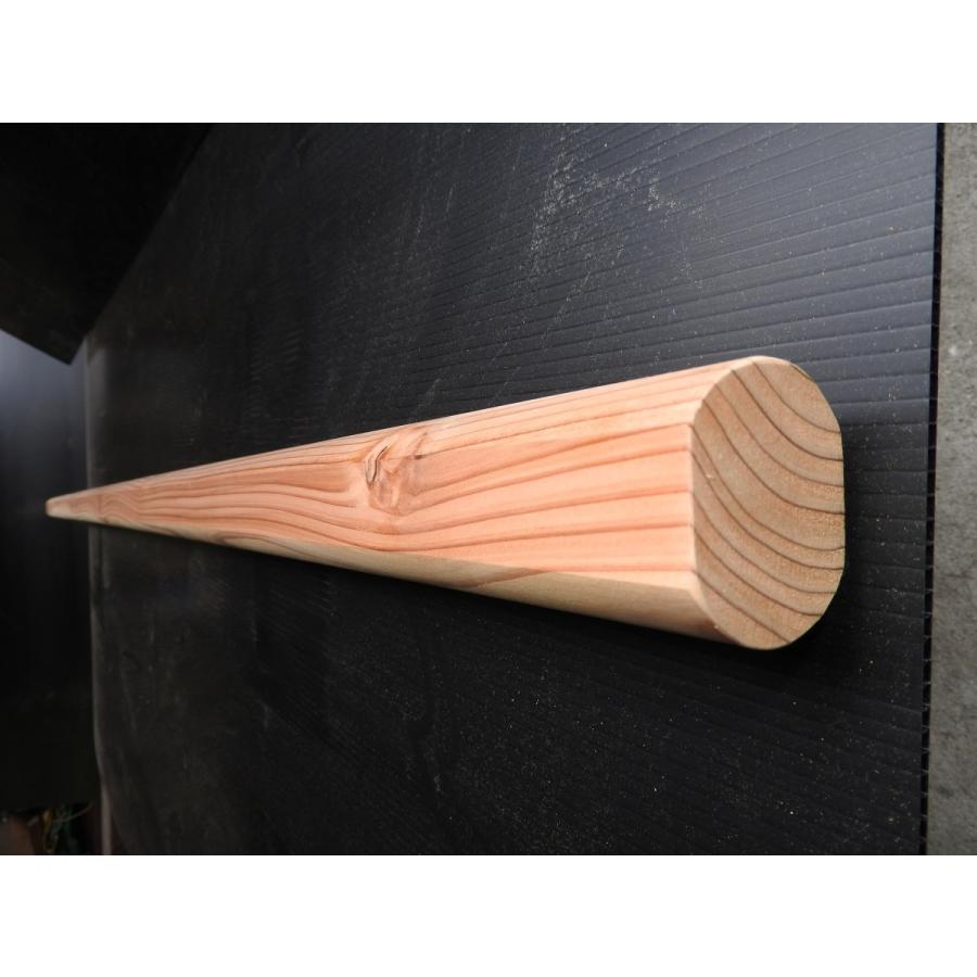 杉の手すり材 丸太鼓 46×50×1800mm ウッドデッキ用 手すり 国産 小柱