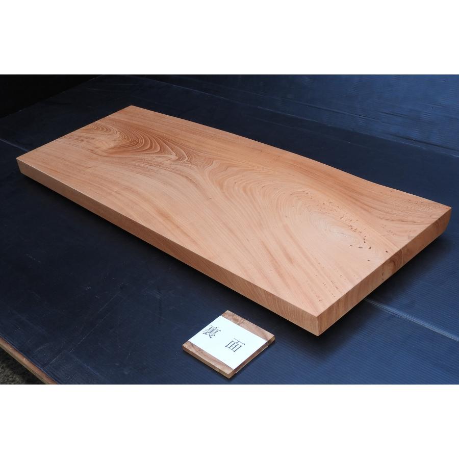 本欅一枚板 木材 板材 けやき板 320〜340×40×910mm 片耳付き 本欅一枚板 木材 板材 けやき板 320〜340×40×910mm 片耳付き