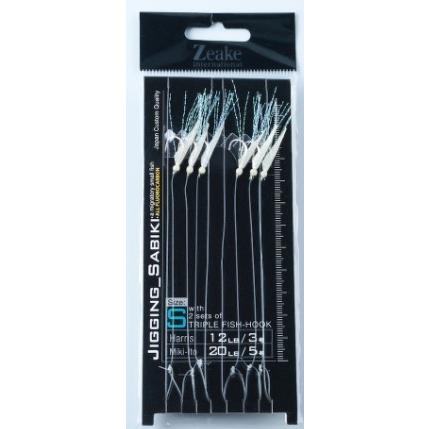 JIGSBK3 ジギングサビキ 3本針2セット入り ZEAK : 東海つり具Y支店