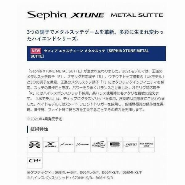 21 セフィアエクスチューンメタルスッテ B66M-S/F シマノ数量 21 セフィアエクスチューンメタルスッテ B66M-S/F シマノ数量