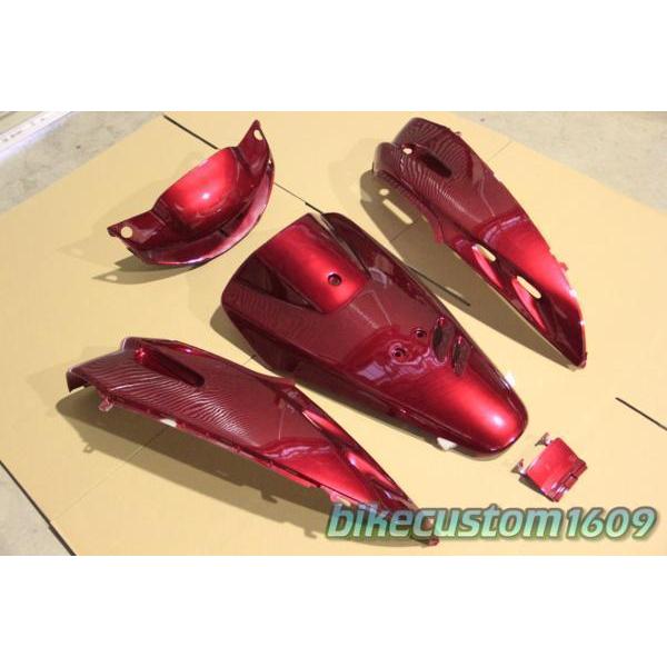 HONDA Dio AF27 カスタム　スーパーディオ　2スト　ワイン スーパーディオ DIO AF27 外装カウル 赤 ワインレッド 社外品 : 東華