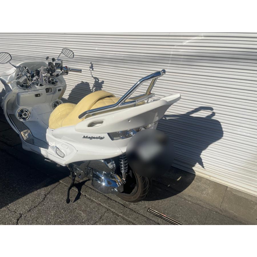 サビ有りの為、値下げします！マジェスティ２５０sg03jステンレス製タンデムバー MAJESTY マジェスティ250/C SG03J ステンレス製 タンデムバー