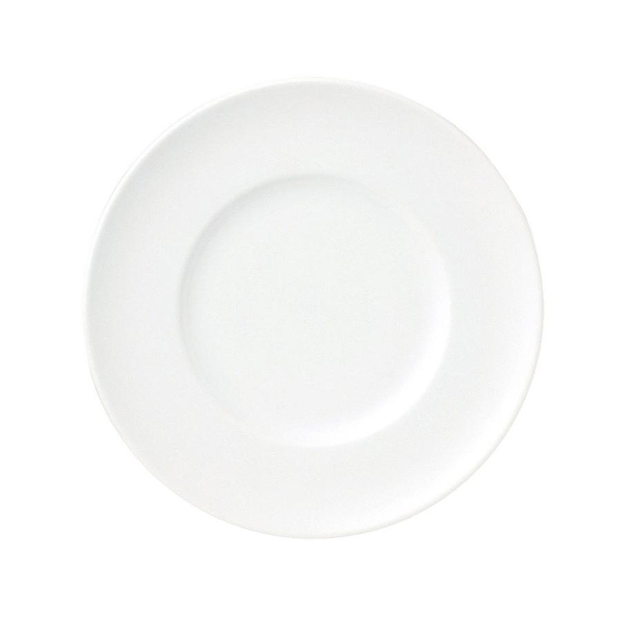 白い食器 お皿 おしゃれ プレッツァW11吋ディナー 直径28cm 大皿 リム付き 丸 食器 お皿 おしゃれ 白 プレート シンプル 業務用 大口注文OK stockヤ｜touki-furusato