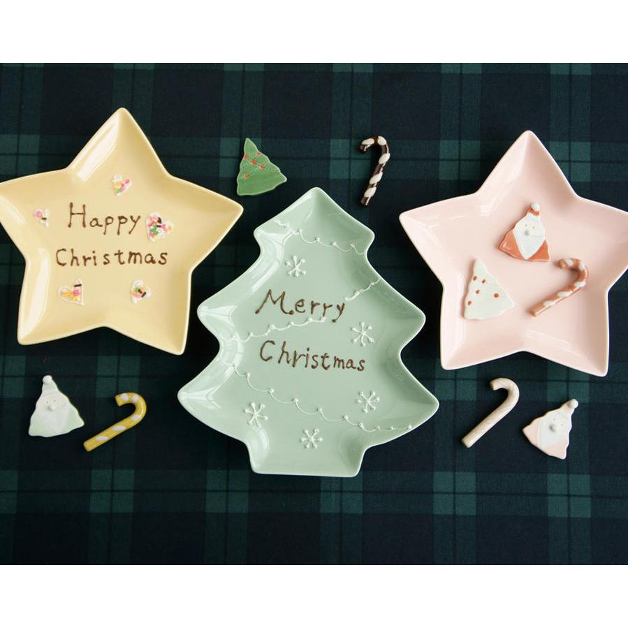 食器 お皿 おしゃれ クリスマス ツリープレート アッシュグリーン<br