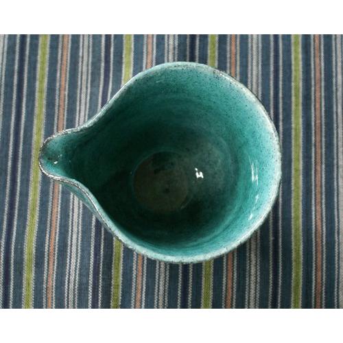 トルコアンティーク計量器グリーン 食器 おしゃれ トルコ片口酒器 310cc 冷酒 エメラルドグリーン 織部