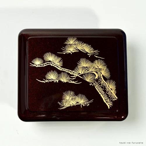 うな重 鰻丼 食器 売れ筋 A 隅丸光月丼重 溜パール松内朱（重箱 幅16.7