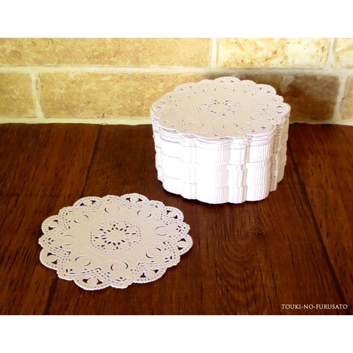食器 おしゃれ なんと100枚入 レースコースター丸（100枚セット）<br