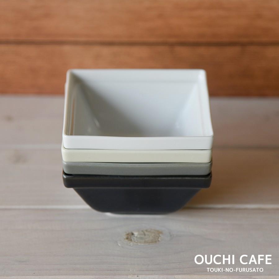 食器 おしゃれ OUCHI CAFE フレームスクエアボウルM 幅10.8cm 270cc 正方形 ボール 小鉢 中鉢 アイボリー ネイビー ブルーグレー 北欧風 美濃焼 おうちカフェ｜touki-furusato｜06