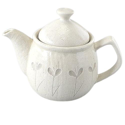 急須 ティーポット ほっこり白いお花 茶腰つき : 陶器スタジオ - 通販