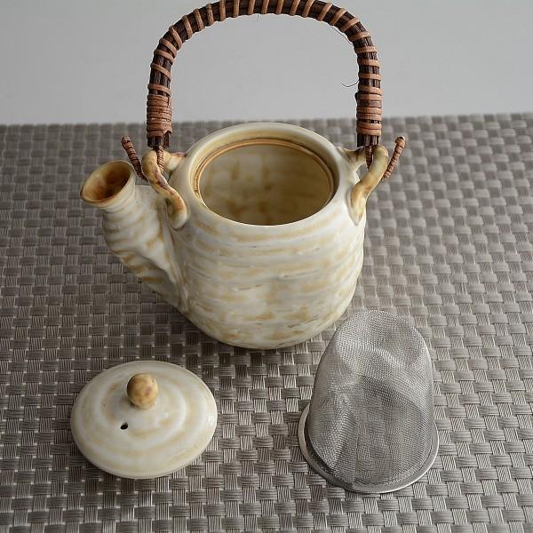 急須 白ベージュ土瓶 つる 茶腰つき : 陶器スタジオ - 通販 - Yahoo