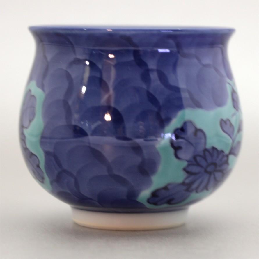 源右衛門窯 青彩菊絵 湯呑揃（5客） : 陶器たて石 Yahoo!店 - 通販