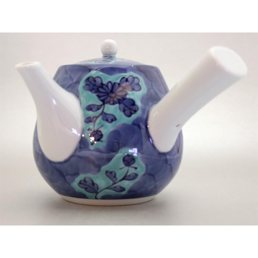 源右衛門窯 青彩菊絵 急須 : 陶器たて石 Yahoo!店 - 通販 - Yahoo