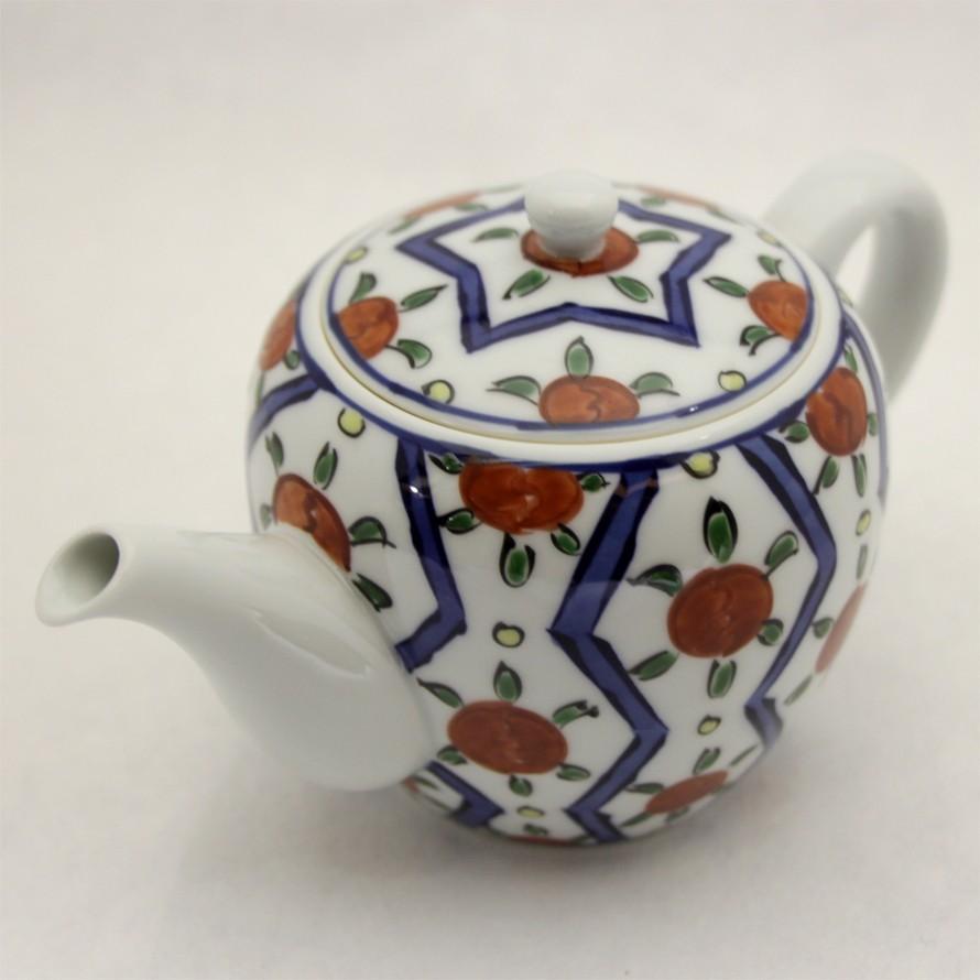 源右衛門窯　花割後ろ手急須 源右衛門窯 染錦花割 後手急須 : 陶器たて石 Yahoo!店 - 通販