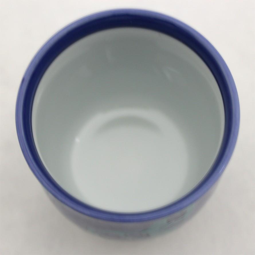 有田焼源右衛門窯青彩菊絵湯呑4客