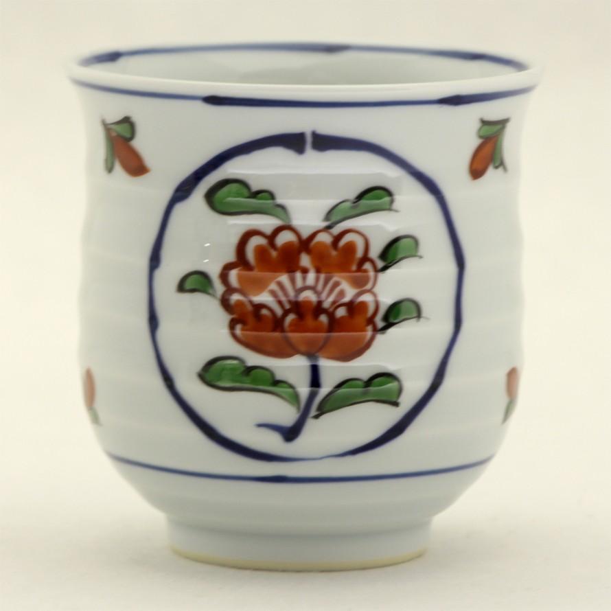 源右衛門　置物　陶器 源右衛門窯 染錦水鳥図 小物入 蓋物 器 水鳥 お漬物 有田焼 A60-81