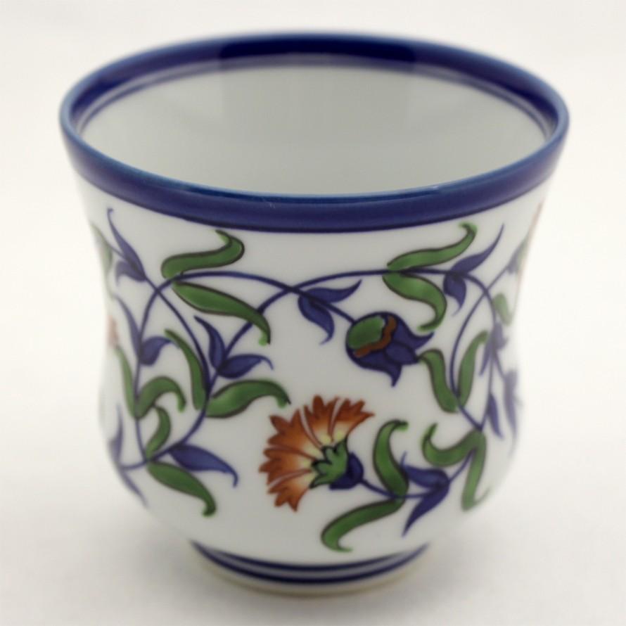 源右衛門窯 染錦桐菊花散し 飯碗 有田焼 ご飯茶碗 : 陶器たて石