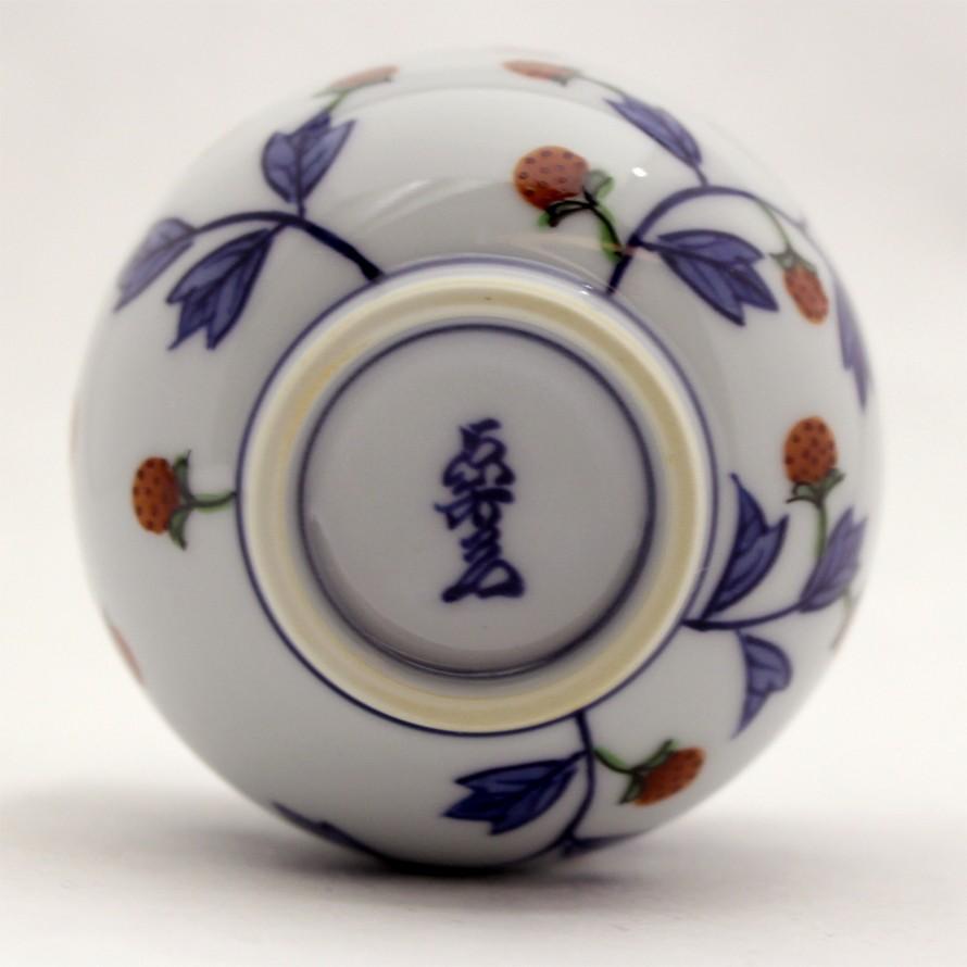 源右衛門窯 染錦苺絵(赤）湯呑 : 陶器たて石 Yahoo!店 - 通販 - Yahoo