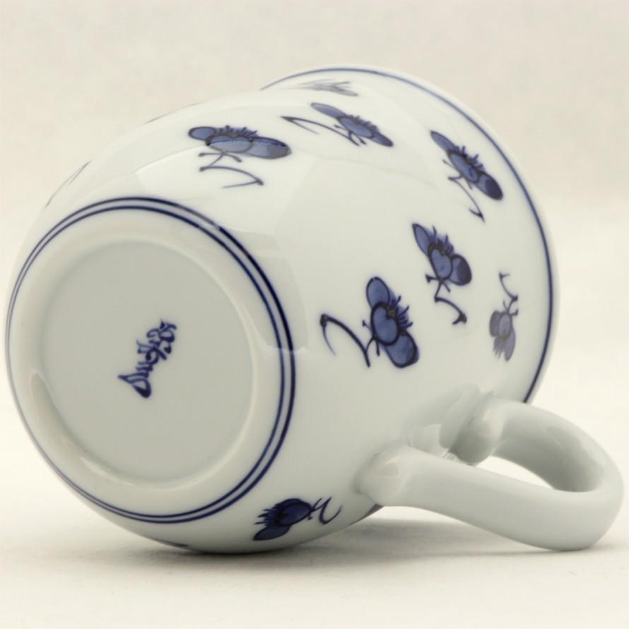 14.有田焼 染錦菱唐花 茶吞 源右衛門作 14.有田焼 染錦菱唐花