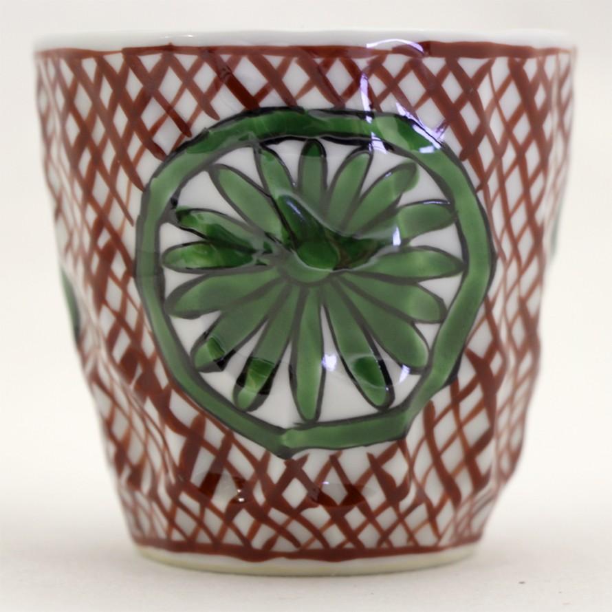 源右衛門窯 染錦絵変り手造り 湯呑 5個組 : 陶器たて石 Yahoo!店