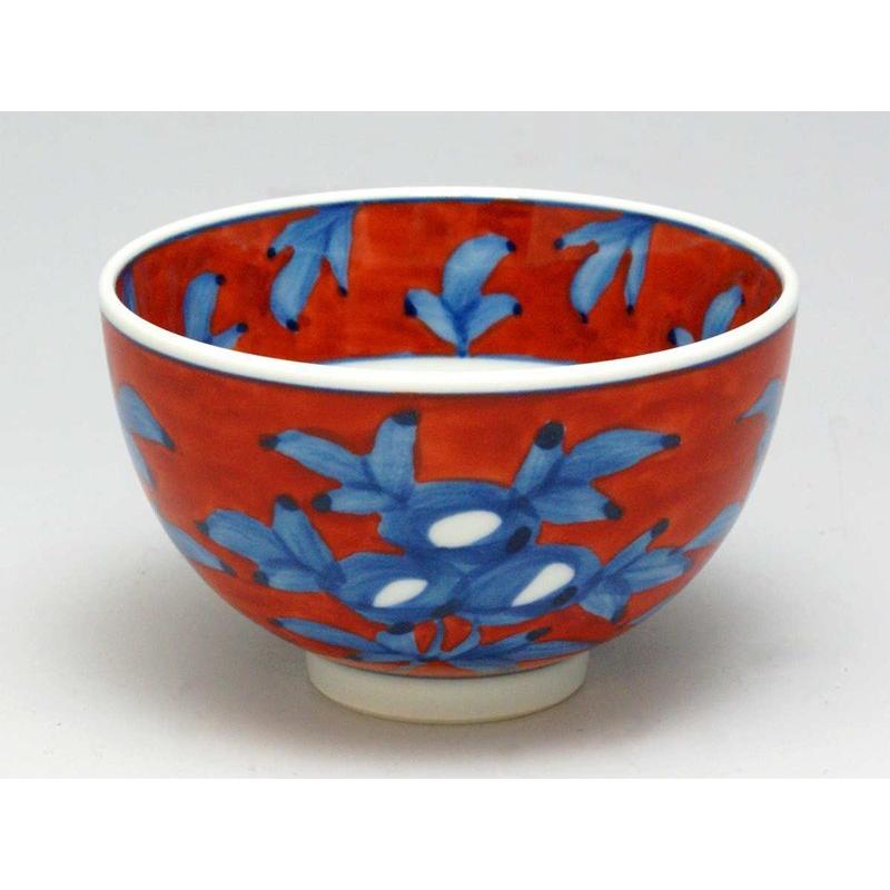 源右衛門窯 赤濃牡丹絵 飯碗 有田焼 ご飯茶碗 : 陶器たて石 源右衛門窯 赤濃牡丹絵 飯碗 有田焼 ご飯茶碗 : 陶器たて石