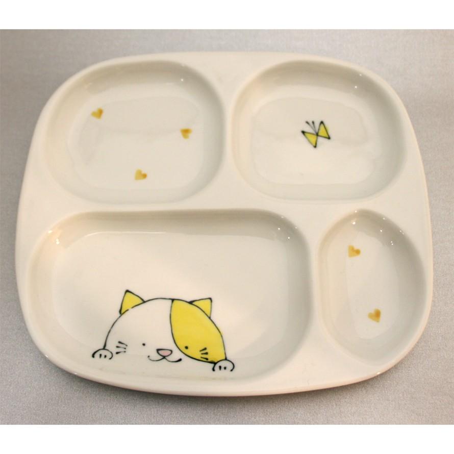 有田焼 名前入り 子供食器 リトルキッズシリーズ ねこ 仕切皿 Ks Lk Cat Sp 陶器たて石 Yahoo 店 通販 Yahoo ショッピング