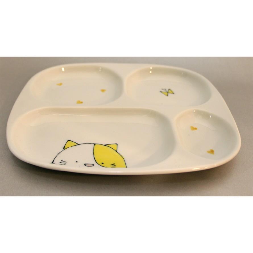有田焼 名前入り 子供食器 リトルキッズシリーズ ねこ 仕切皿 Ks Lk Cat Sp 陶器たて石 Yahoo 店 通販 Yahoo ショッピング
