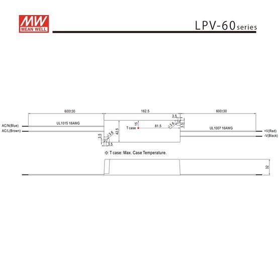 AC/DCスイッチング電源 LPV-60-24 24V DC24V 2.5A 60W 屋外用 業務/産業用 電源ユニット LPVー60ー24 LPV−60−24 LPV-60W-24V｜toukou-store｜02