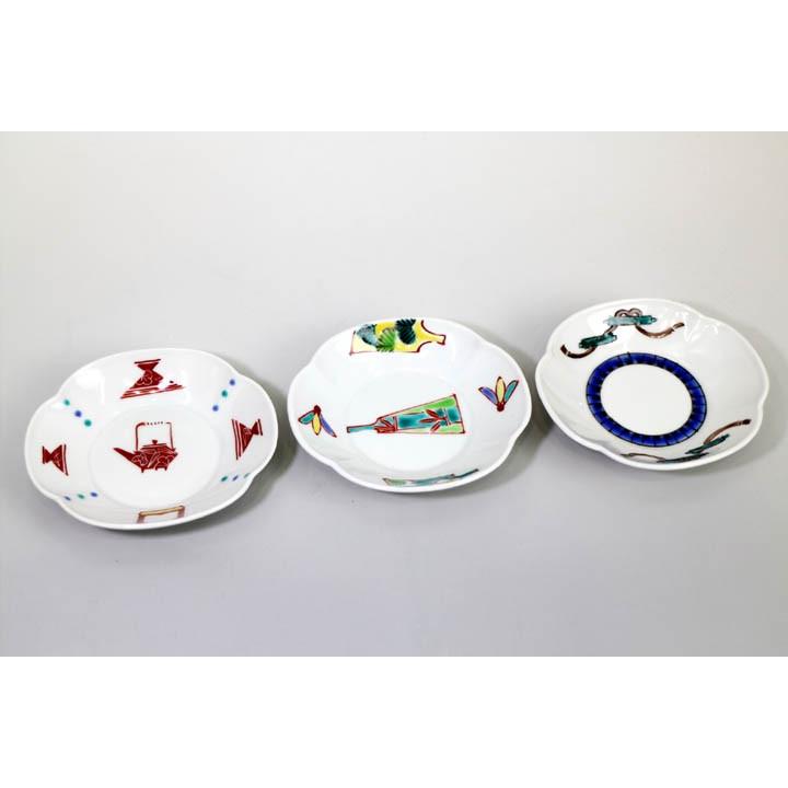 九谷焼 小皿セット 迎春絵変り / 安東眉石窯 和食器 皿 小皿 迎春 人気