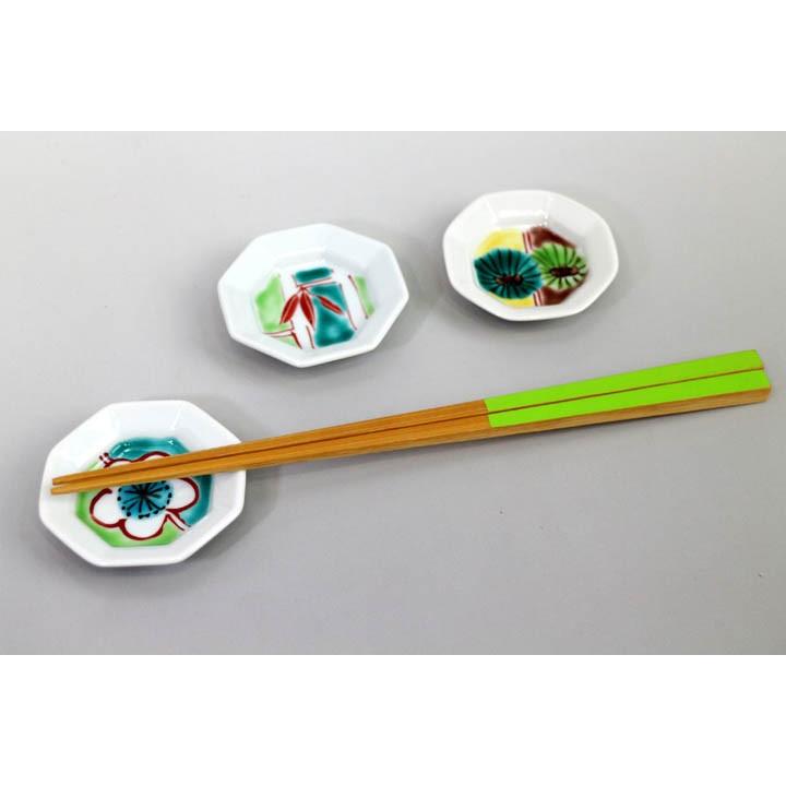 九谷焼 豆皿セット 松竹梅 / 安東眉石窯 和食器 皿 豆皿 箸置き 迎春