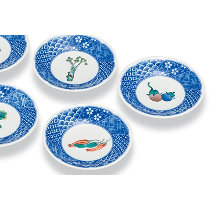 九谷焼 4 6号皿揃 野菜絵変わり 和食器 九谷焼 皿 中皿 人気 ギフト セット 贈り物 Ap5 0102 使う 贈る 九谷焼専門店 陶らいふ 通販 Yahoo ショッピング