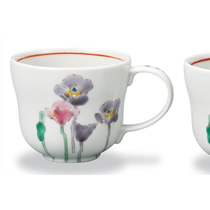 日本全国送料無料 九谷焼 ペア マグカップ 椿 Ak5 0937 送料無料 Smartfin Biz