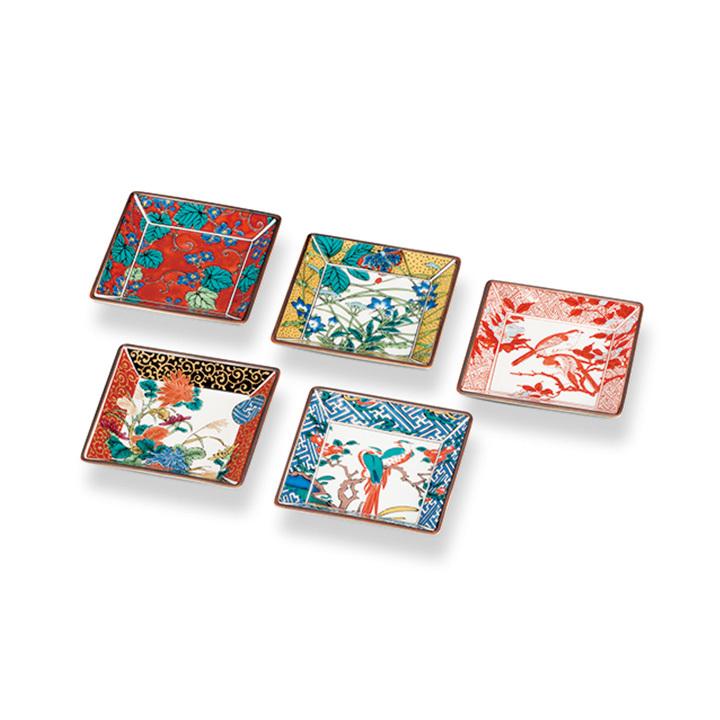 九谷焼  4枚 Amazon | （在庫限り）九谷焼 青風窯 4号皿揃 （5枚セット