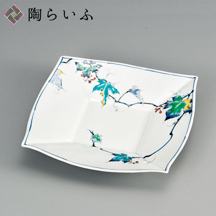九谷焼 8号盛皿 丹青野ぶどう 皿 盛皿 お皿 一般受け 差し上げ物 差し上げ物 一緒になる御祝い 内祝い 御祝い かざり付ける箱入り口・入口 ap7-0212