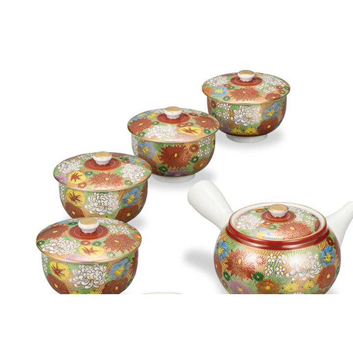 九谷焼 蓋付茶器揃 金花詰 / 幸洋窯 茶器 湯呑 ポット 急須 人気 ギフト 贈り物 結婚祝い 内祝い お祝い ap7-0538_3