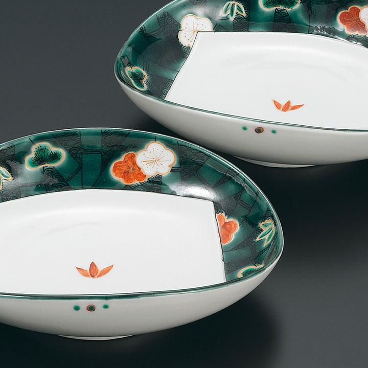 九谷焼松竹梅 秀幸九谷九谷焼 4.8号小鉢揃・吉田屋松竹梅 << KOHNOオンライン