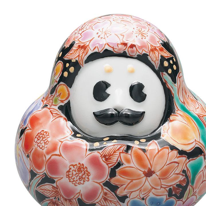 九谷焼 ひゃくまんさん 黒地花詰 / 澤田郁美｜ 置物 縁起物 人気