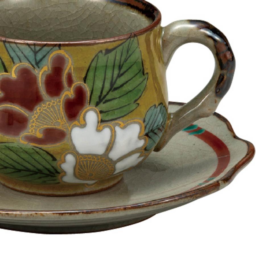 九谷焼 縄手コーヒー 吉田屋山茶花 / 美山窯 ｜コーヒーカップ カップ