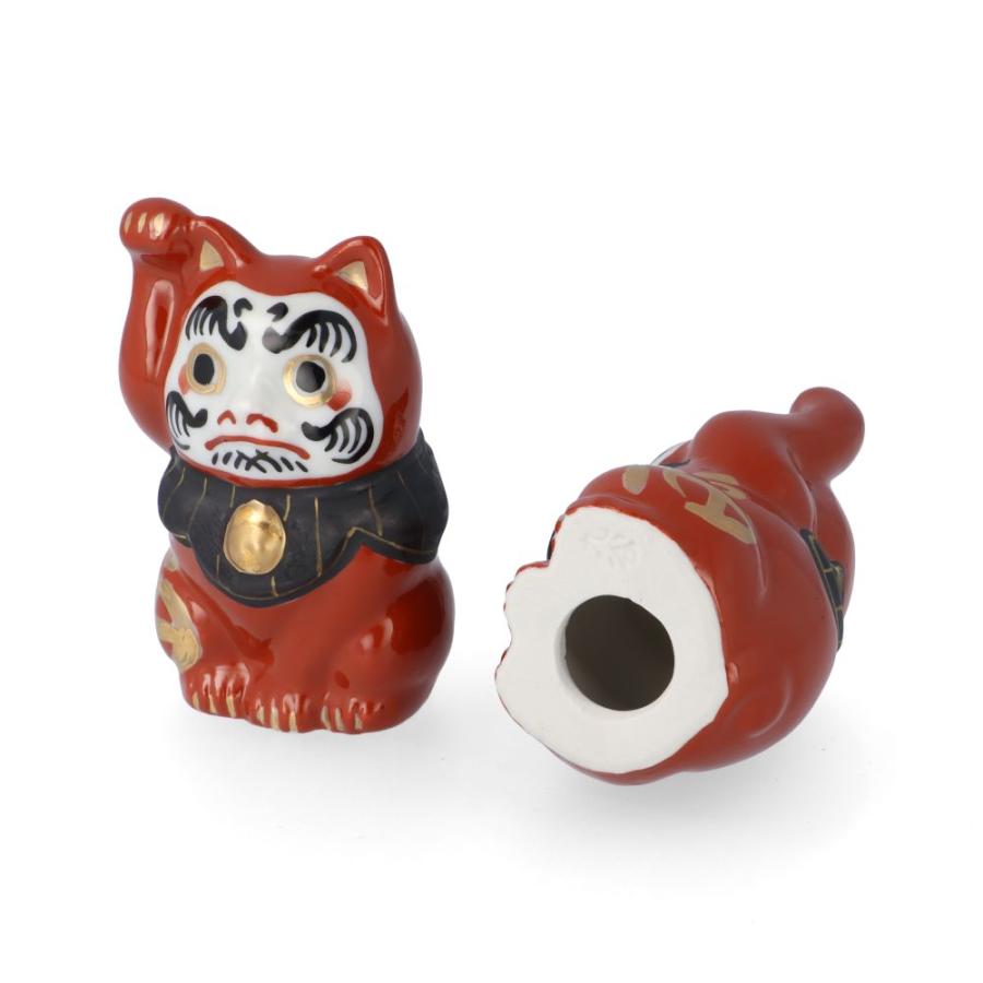 九谷焼 招きだるま猫 ペア・単品 送料無料 置物 縁起物 招き猫 九谷焼 招きだるま猫 ペア・単品 送料無料 置物 縁起物 招き猫