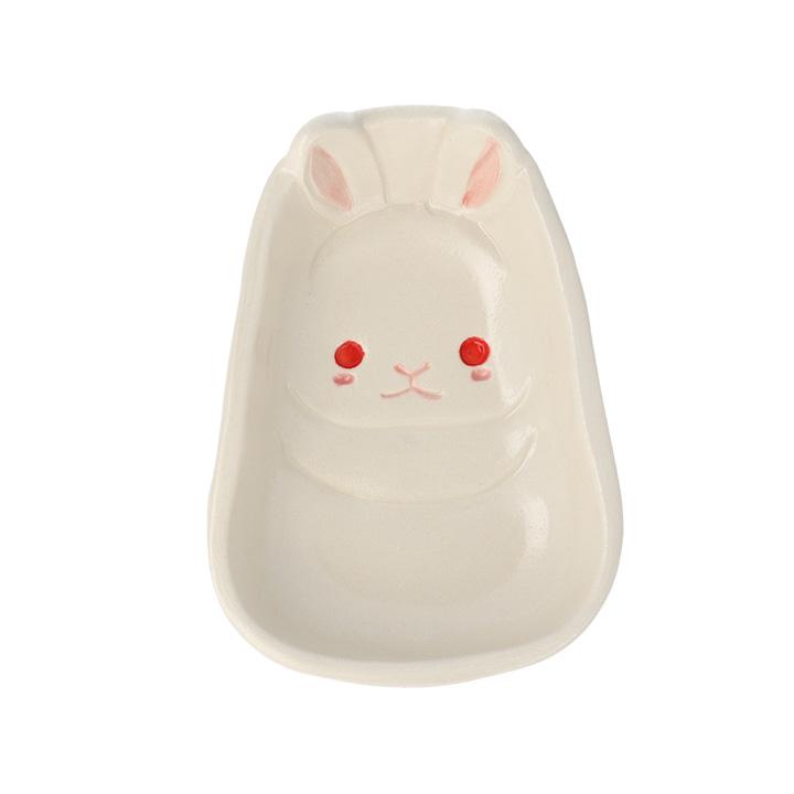 九谷焼 2種から選べる うさぎの豆皿 / 遠藤絢子 ｜ 豆皿 小皿 9cm