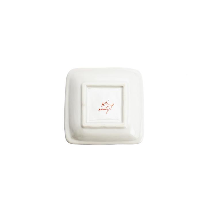 九谷焼 角小皿 ハートピア / 銀舟窯 和食器 皿 人気 ギフト 贈り物