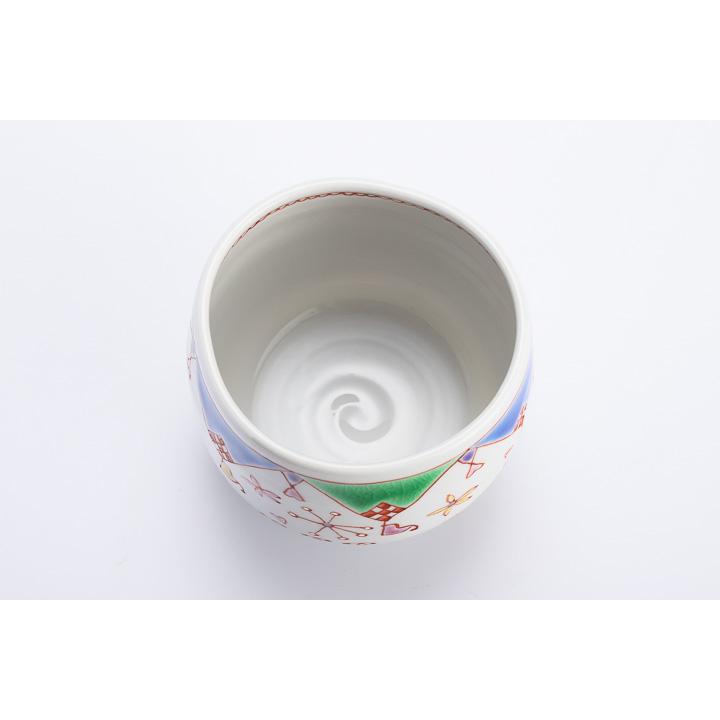九谷焼 いっぷく碗 花祭 ブルー / 銀舟窯 茶器 湯呑 人気 ギフト