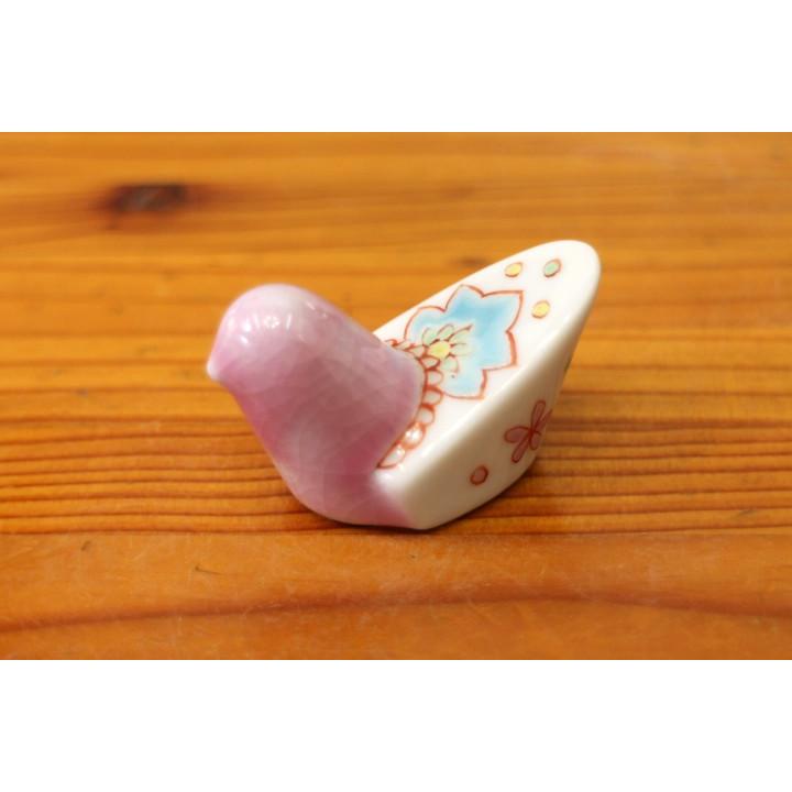九谷焼 鳥型箸置 ピンク 銀舟窯 和食器 箸置き 人気 ギフト G 455 使う 贈る 九谷焼専門店 陶らいふ 通販 Yahoo ショッピング