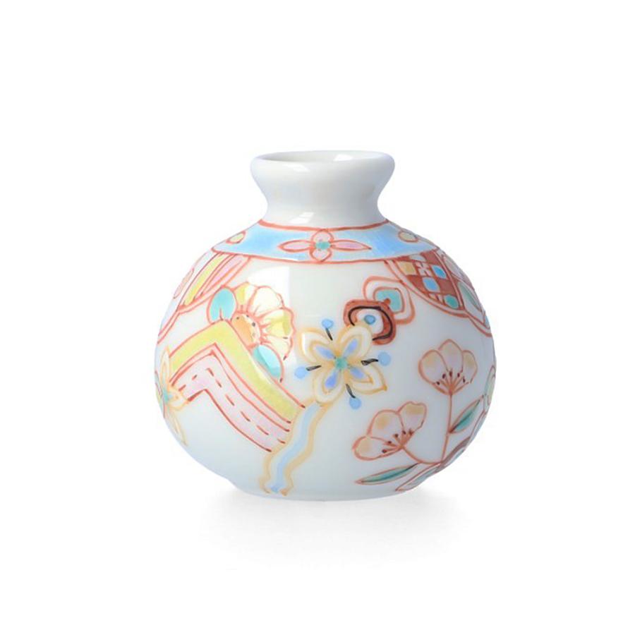 九谷焼 一輪生 水色芳園 / 銀舟窯 一輪挿し 小さい花瓶 陶器 花入
