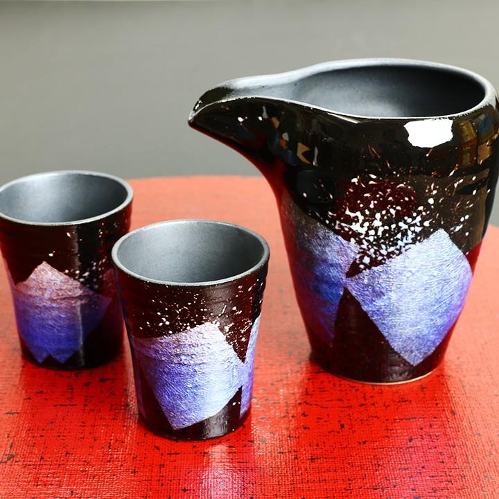 九谷焼 銀彩 冷酒器セット / 山田 孝夫 和食器 贈り物 人気 お祝い