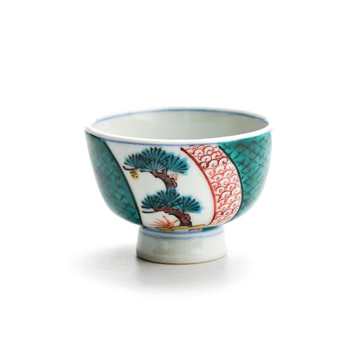 九谷焼 ぐい呑 松竹梅 / 三ツ井為吉 | 桐箱入り 酒器 盃 人気 九谷焼 ぐい呑 松竹梅 / 三ツ井為吉 | 桐箱入り 酒器 盃 人気
